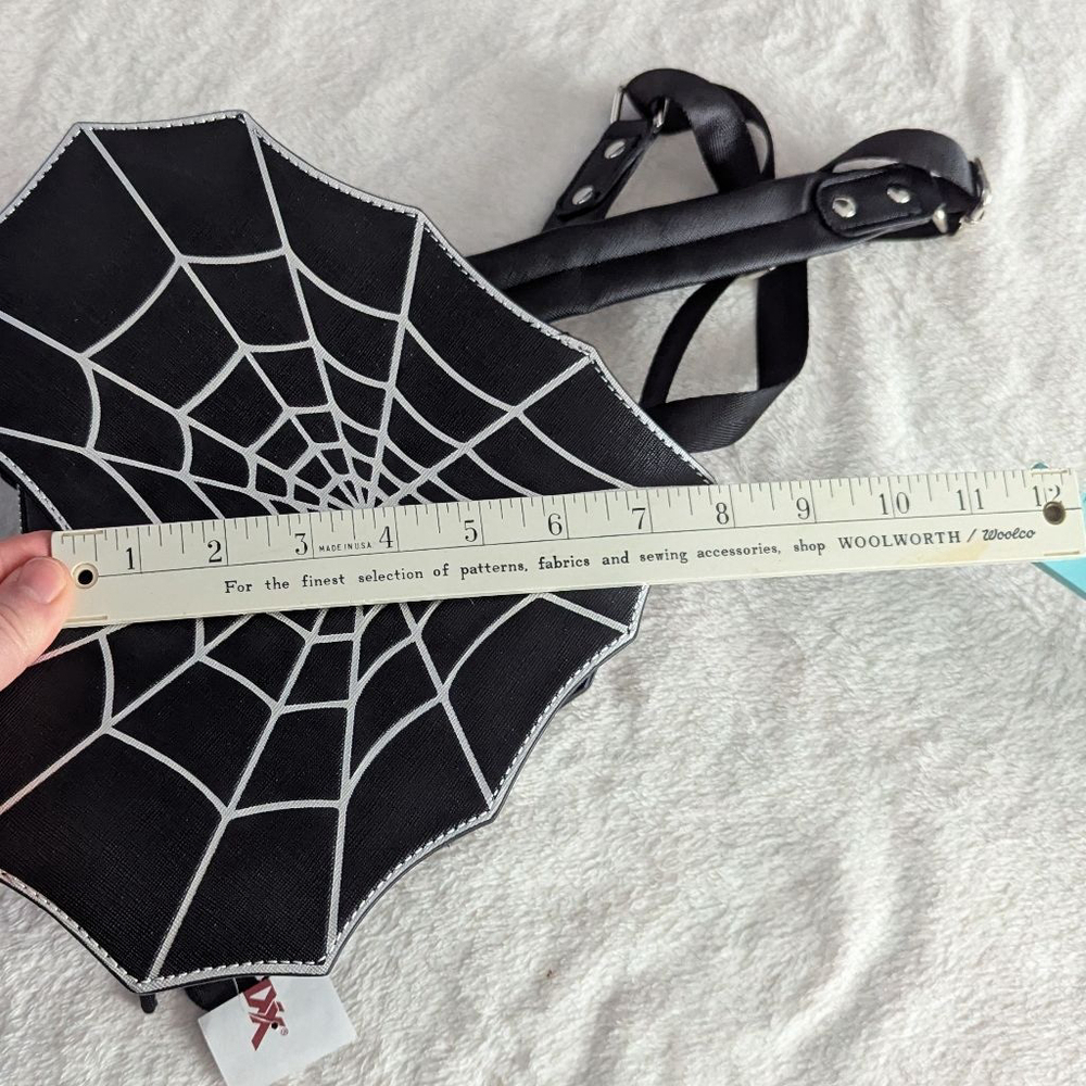 Mad Engine Small Black Spiderweb Backpack - New N… - image 6